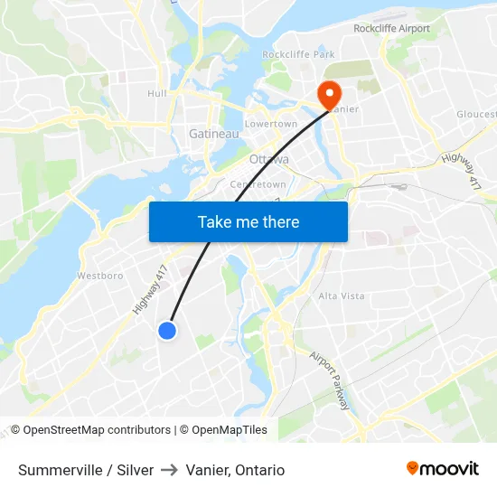 Summerville / Silver to Vanier, Ontario map