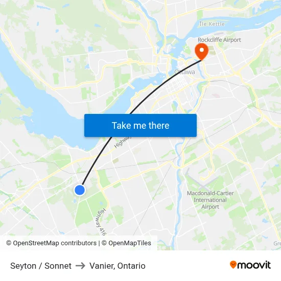 Seyton / Sonnet to Vanier, Ontario map