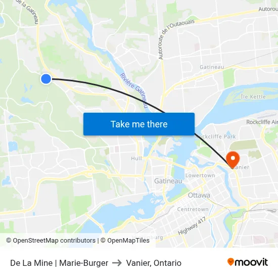 De La Mine | Marie-Burger to Vanier, Ontario map