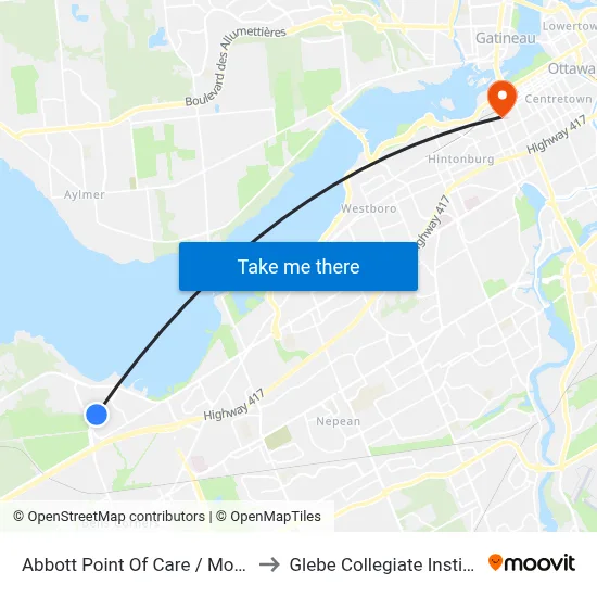Abbott Point Of Care / Moodie to Glebe Collegiate Institute map