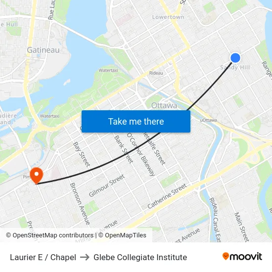 Laurier E / Chapel to Glebe Collegiate Institute map