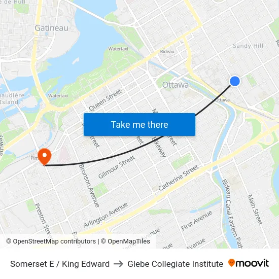 Somerset E / King Edward to Glebe Collegiate Institute map