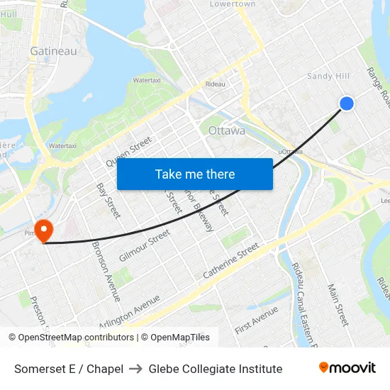 Somerset E / Chapel to Glebe Collegiate Institute map