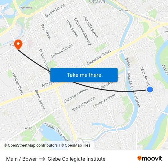 Main / Bower to Glebe Collegiate Institute map