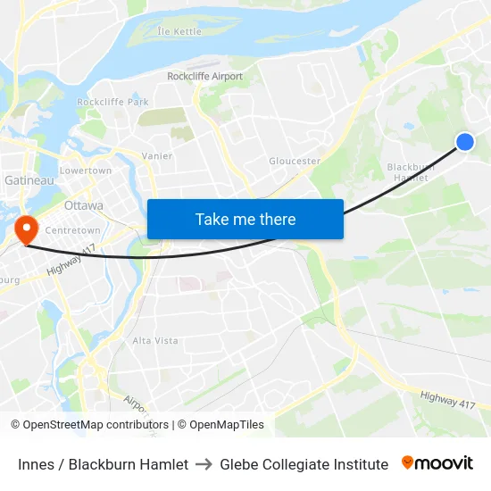 Innes / Blackburn Hamlet to Glebe Collegiate Institute map