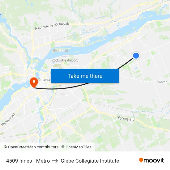 4509 Innes - Métro to Glebe Collegiate Institute map