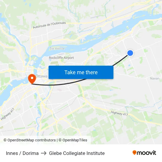 Innes / Dorima to Glebe Collegiate Institute map