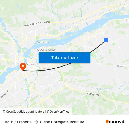 Valin / Frenette to Glebe Collegiate Institute map