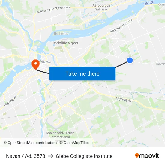 Navan / Ad. 3573 to Glebe Collegiate Institute map
