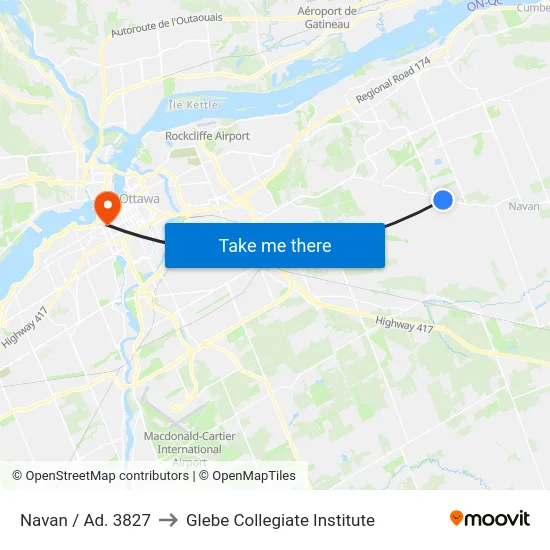 Navan / Ad. 3827 to Glebe Collegiate Institute map