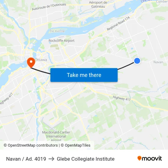 Navan / Ad. 4019 to Glebe Collegiate Institute map