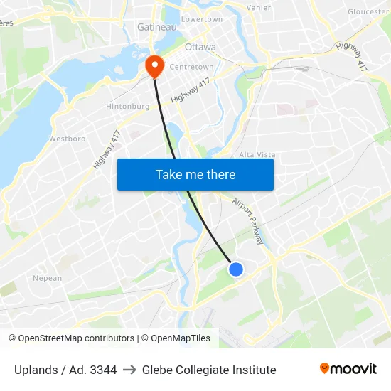 Uplands / Ad. 3344 to Glebe Collegiate Institute map