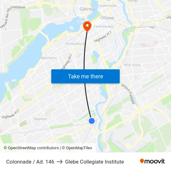 Colonnade / Ad. 146 to Glebe Collegiate Institute map