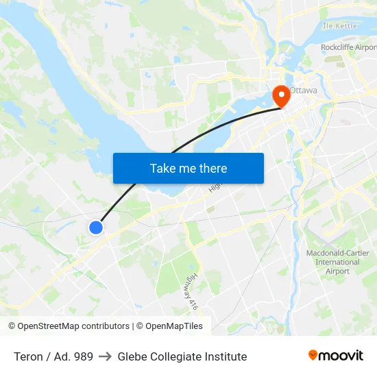 Teron / Ad. 989 to Glebe Collegiate Institute map