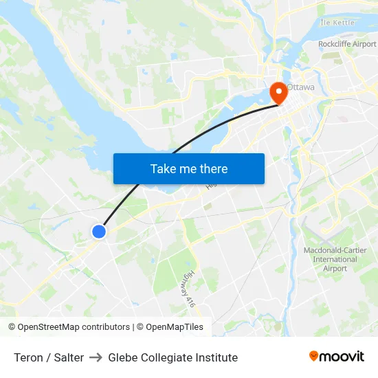 Teron / Salter to Glebe Collegiate Institute map