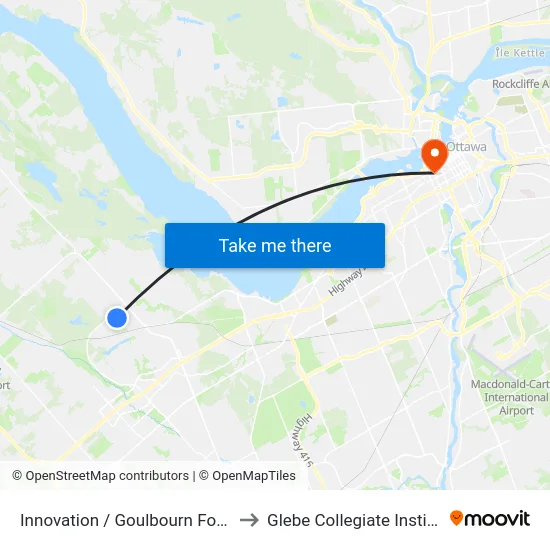 Innovation / Goulbourn Forced to Glebe Collegiate Institute map