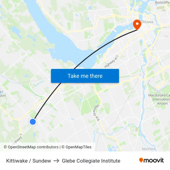 Kittiwake / Sundew to Glebe Collegiate Institute map