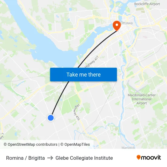 Romina / Brigitta to Glebe Collegiate Institute map