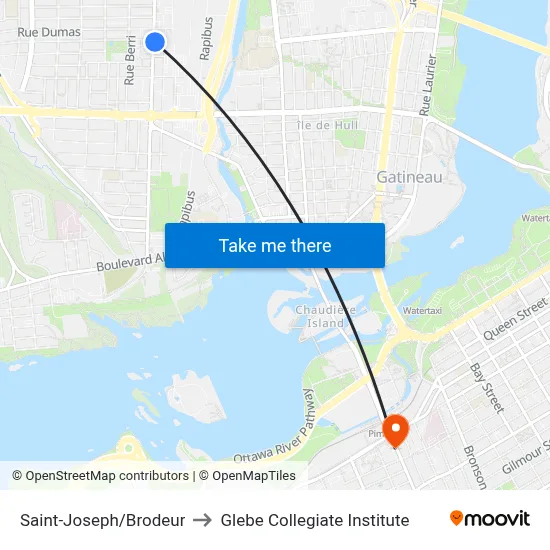 Saint-Joseph/Brodeur to Glebe Collegiate Institute map