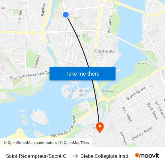 Saint-Rédempteur/Sacré-Cœur to Glebe Collegiate Institute map
