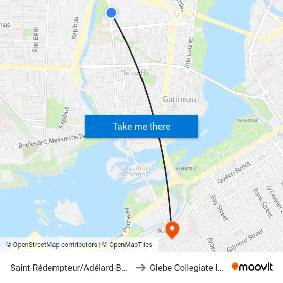 Saint-Rédempteur/Adélard-Beauchamp to Glebe Collegiate Institute map