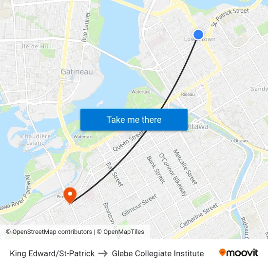 King Edward/St-Patrick to Glebe Collegiate Institute map