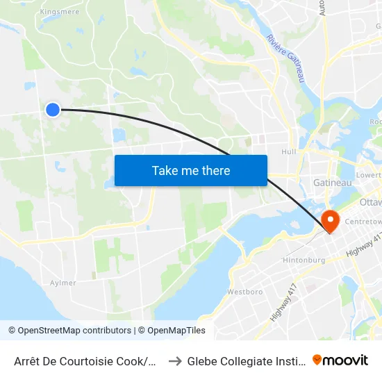 Arrêt De Courtoisie Cook/Klock to Glebe Collegiate Institute map