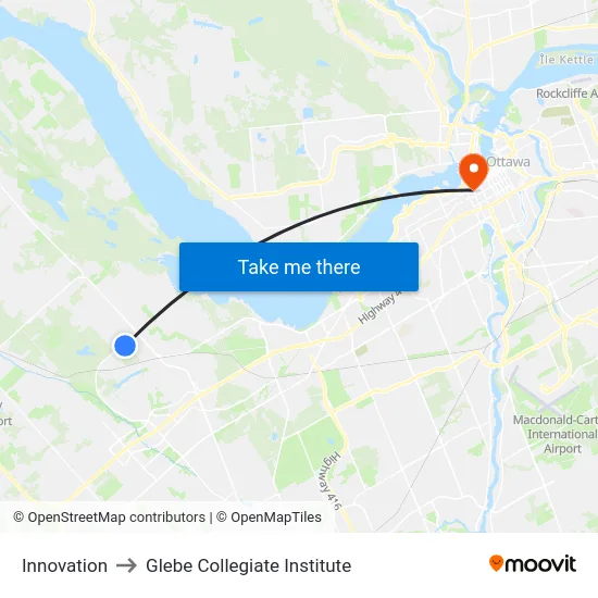 Innovation to Glebe Collegiate Institute map