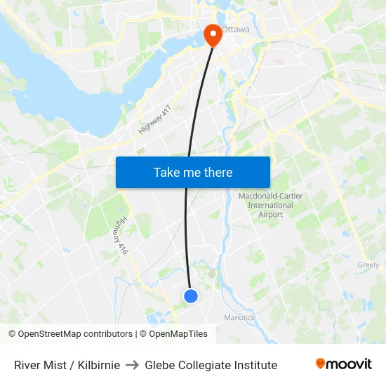River Mist / Kilbirnie to Glebe Collegiate Institute map