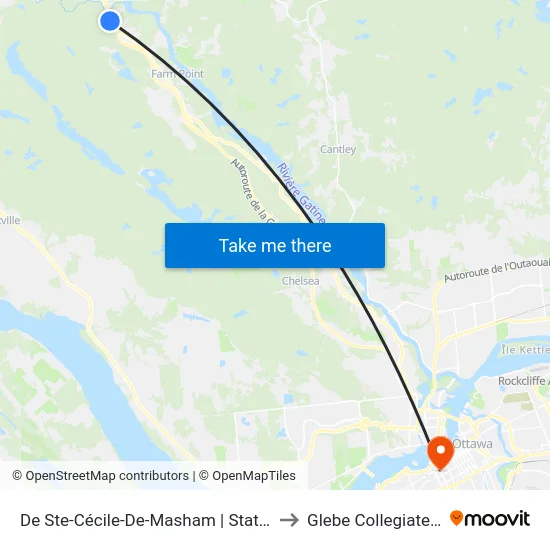 De Ste-Cécile-De-Masham | Stationnement P17 to Glebe Collegiate Institute map
