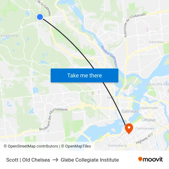 Scott | Old Chelsea to Glebe Collegiate Institute map