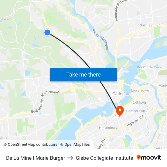 De La Mine | Marie-Burger to Glebe Collegiate Institute map