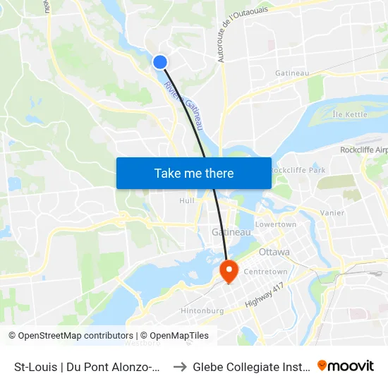 St-Louis | Du Pont Alonzo-Wright to Glebe Collegiate Institute map