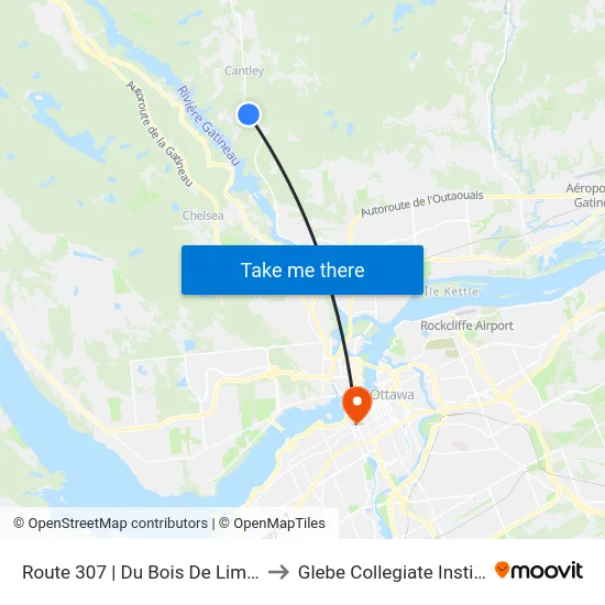 Route 307 | Du Bois De Limbour to Glebe Collegiate Institute map