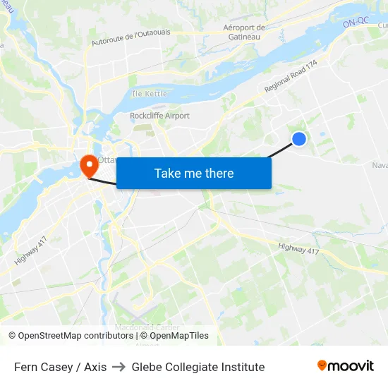 Fern Casey / Axis to Glebe Collegiate Institute map