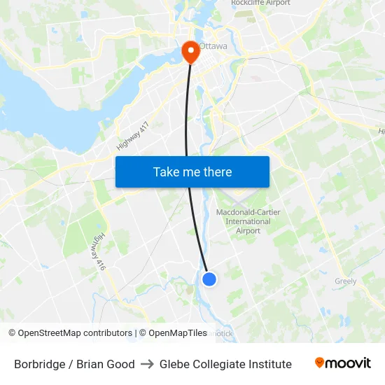 Borbridge / Brian Good to Glebe Collegiate Institute map