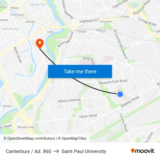 Canterbury / Ad. 860 to Saint Paul University map