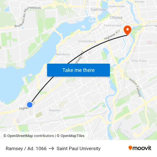 Ramsey / Ad. 1066 to Saint Paul University map