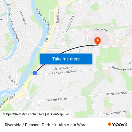 Riverside / Pleasant Park to Alta Vista Ward map