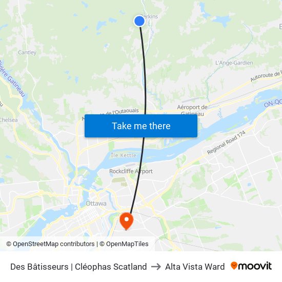 Des Bâtisseurs | Cléophas Scatland to Alta Vista Ward map