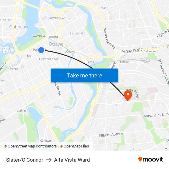 Slater/O'Connor to Alta Vista Ward map