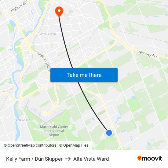 Kelly Farm / Dun Skipper to Alta Vista Ward map