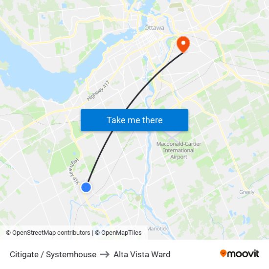 Citigate / Systemhouse to Alta Vista Ward map