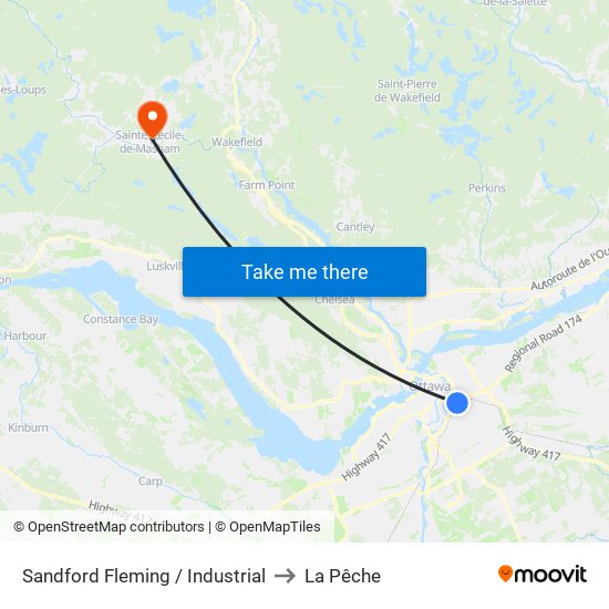 Sandford Fleming / Industrial to La Pêche map