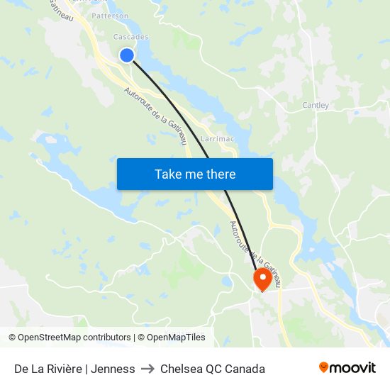 De La Rivière | Jenness to Chelsea QC Canada map