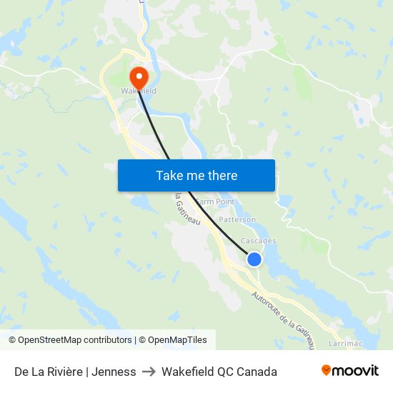 De La Rivière | Jenness to Wakefield QC Canada map