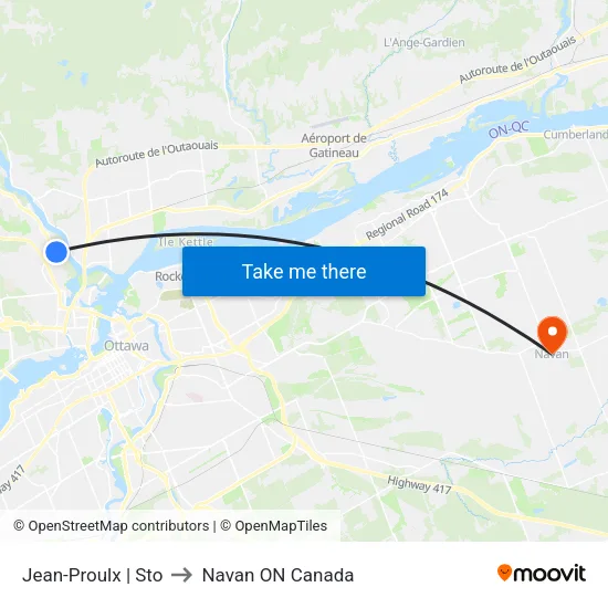 Jean-Proulx | Sto to Navan ON Canada map