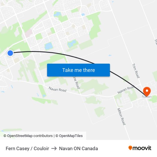 Fern Casey / Couloir to Navan ON Canada map