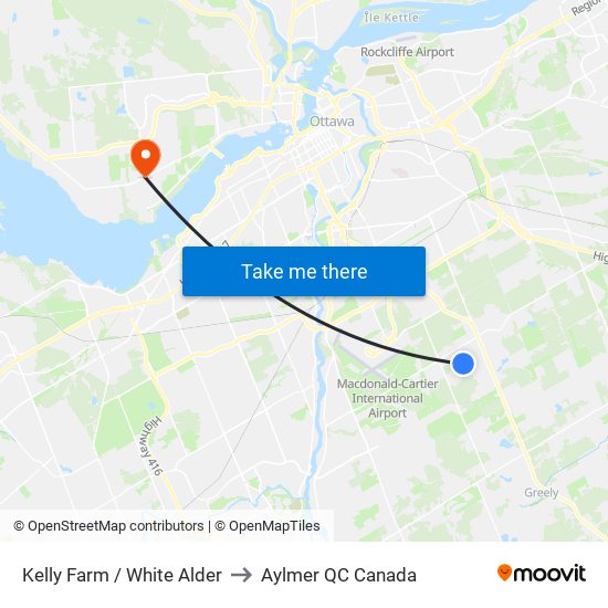 Kelly Farm / White Alder to Aylmer QC Canada map