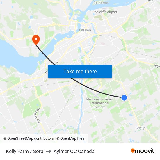 Kelly Farm / Sora to Aylmer QC Canada map